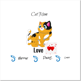 Cat Mom Love Posters and Art